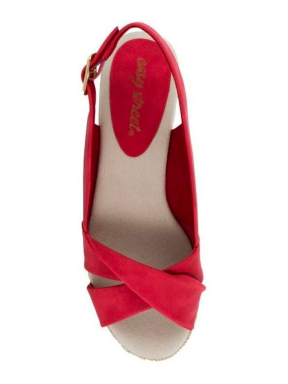 Easy Street Maureen Red Espadrille Wedge Sandals Women’s 10N Narrow NWOB - Picture 2 of 10